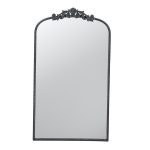 Homeroots - 42" Black Arch Iron Framed Accent Mirror - Image 2
