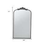 Homeroots - 42" Black Arch Iron Framed Accent Mirror - Image 4