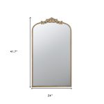 Homeroots - 42" Gold Arch Iron Framed Accent Mirror - Image 5