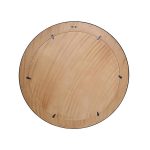 Homeroots - 32" Brown and Black Faux Stone Round Framed Accent Mirror - Image 3