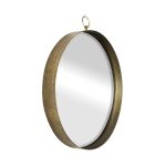 Homeroots - 28" Gold Round Iron Framed Accent Mirror - Image 2