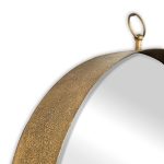 Homeroots - 28" Gold Round Iron Framed Accent Mirror - Image 4