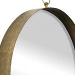 Homeroots - 28" Gold Round Iron Framed Accent Mirror - Image 5