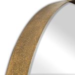 Homeroots - 34" Gold Round Iron Framed Accent Mirror - Image 4