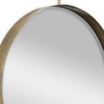 Homeroots - 34" Gold Round Iron Framed Accent Mirror - Image 5