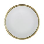 Homeroots - 15" Gold Round Iron Textured Framed Accent Mirror - Image 2
