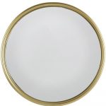 Homeroots - 15" Gold Round Iron Textured Framed Accent Mirror - Image 3
