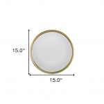 Homeroots - 15" Gold Round Iron Textured Framed Accent Mirror - Image 4