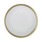 Homeroots - 10" Gold Round Iron Textured Framed Accent Mirror - Image 2
