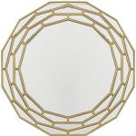 Homeroots - 35" Gold Round Framed Accent Mirror - Image 4