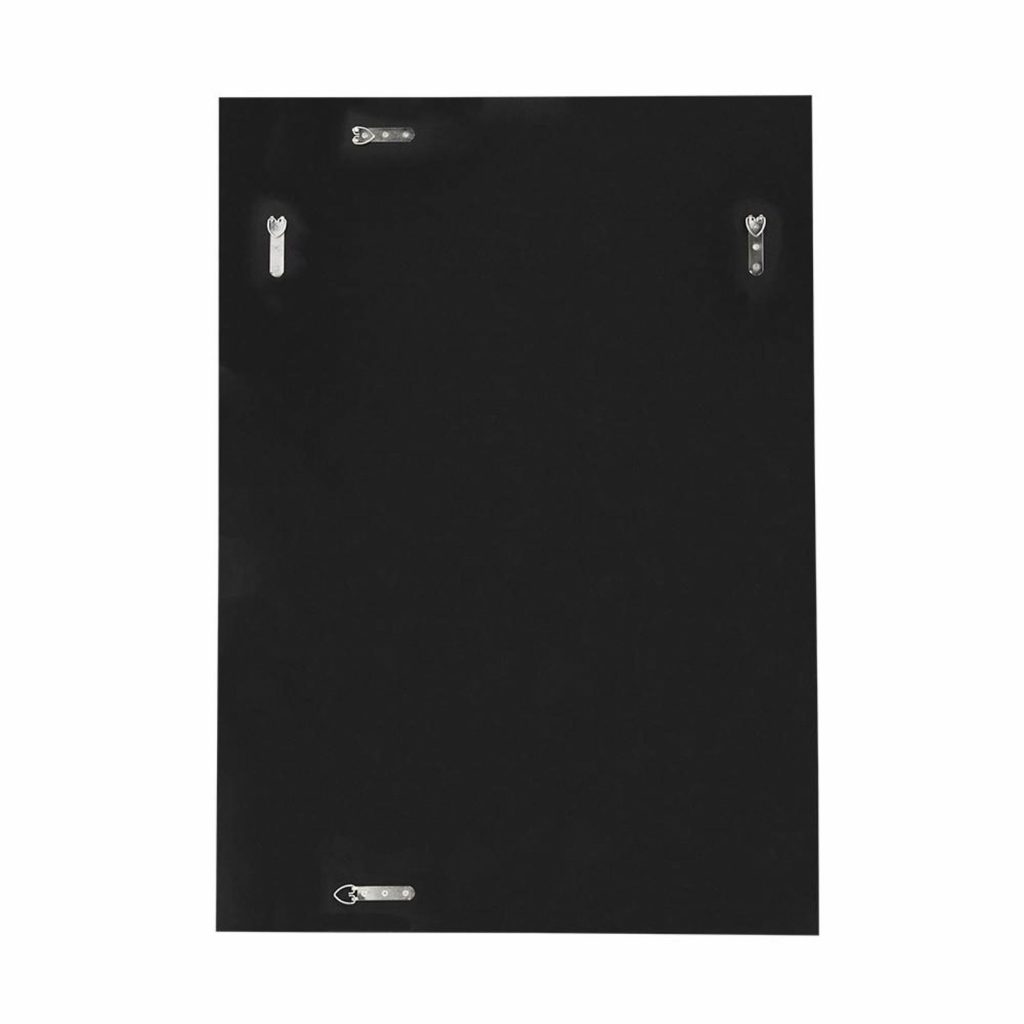 Homeroots - 28" Black Metal And Glass Mosaic Framed Accent Mirror