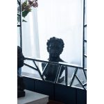 Homeroots - 28" Black Metal And Glass Mosaic Framed Accent Mirror - Image 4