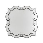 Homeroots - 32" Clear Scalloped Glass Framed Accent Mirror - Image 2