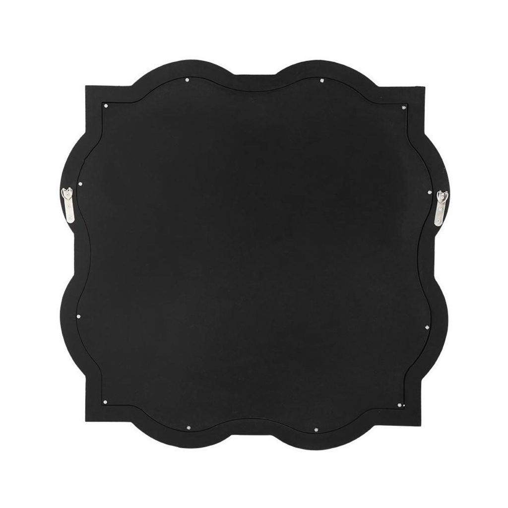 Homeroots - 32" Clear Scalloped Glass Framed Accent Mirror