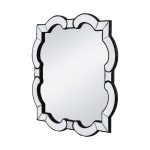 Homeroots - 32" Clear Scalloped Glass Framed Accent Mirror - Image 4