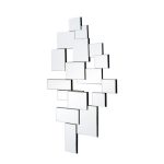 Homeroots - 30" Clear Abstract Glass Contemporary Panels Unframed Accent Mirror - Image 6