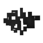 Homeroots - 30" Clear Abstract Glass Contemporary Panels Unframed Accent Mirror - Image 5