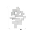 Homeroots - 30" Clear Abstract Glass Contemporary Panels Unframed Accent Mirror - Image 8
