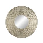 Homeroots - 31" Silver Round Dimensional Thick Frame Accent Mirror - Image 2