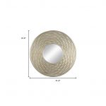 Homeroots - 31" Silver Round Dimensional Thick Frame Accent Mirror - Image 8