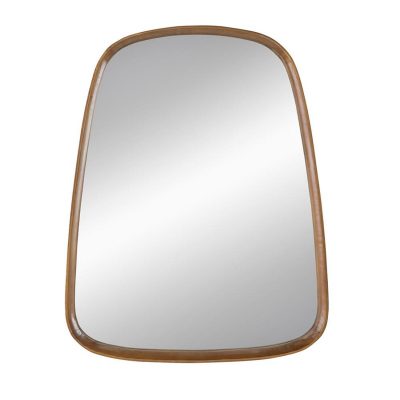 Homeroots - 37" Brown Novelty Wood Framed Accent Mirror