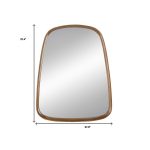 Homeroots - 37" Brown Novelty Wood Framed Accent Mirror - Image 5
