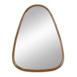 Homeroots - 37" Brown Abstract Wood Framed Accent Mirror - Image 2