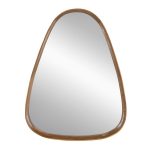 Homeroots - 37" Brown Abstract Wood Framed Accent Mirror - Image 3