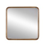 Homeroots - 32" Brown Square Wood Framed Accent Mirror - Image 2