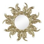 Homeroots - 37" Gold Abstract Sunburst Iron Framed Accent Mirror - Image 2