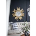 Homeroots - 37" Gold Abstract Sunburst Iron Framed Accent Mirror - Image 8