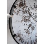 Homeroots - 32" Black Round Iron Framed Accent Mirror - Image 9