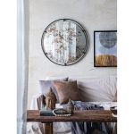 Homeroots - 32" Black Round Iron Framed Accent Mirror - Image 7