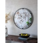 Homeroots - 32" Black Round Iron Framed Accent Mirror - Image 6