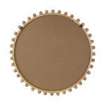 Homeroots - 34" Brown Abstract Wood Framed Accent Mirror - Image 3