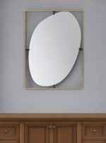 Homeroots - 40" Gold Iron Framed Accent Mirror