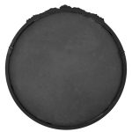 Homeroots - 30" Black Crowned Top Antiqued Glass Round Framed Accent Mirror - Image 4