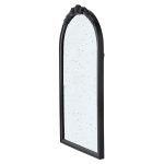 Homeroots - 42" Black Crowned Top Antiqued Glass Arch Framed Accent Mirror - Image 3