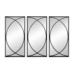 Homeroots - Set of Three Black Iron Framed Accent Mirror - Image 4