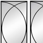 Homeroots - Set of Three Black Iron Framed Accent Mirror - Image 5