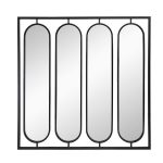 Homeroots - 36" Black Square Iron Framed Accent Mirror - Image 2