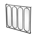 Homeroots - 36" Black Square Iron Framed Accent Mirror - Image 3