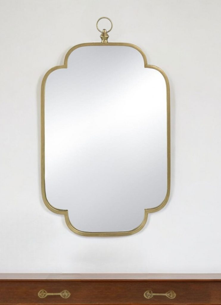 Homeroots - 36" Gold Novelty Iron Framed Accent Mirror
