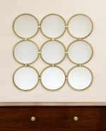 Homeroots - 27" Gold Square Iron Framed Accent Mirror