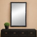 Homeroots - 36" Black Iron Framed Accent Mirror