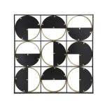 Homeroots - 36" Black and Gold Square Iron Framed Accent Mirror - Image 4