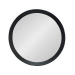 Homeroots - 20" Black Round Wood Framed Accent Mirror - Image 3