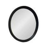Homeroots - 20" Black Round Wood Framed Accent Mirror - Image 2