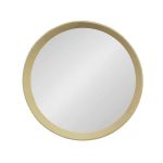 Homeroots - 20" Cream Round Wood Framed Accent Mirror - Image 3