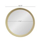 Homeroots - 20" Cream Round Wood Framed Accent Mirror - Image 8